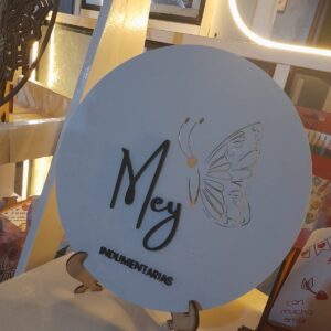 LETRA CORPÓREA CON DISEÑO CIRCULAR CALADO – MDF 3 MM – 30 x 30 cm 🔤⭕