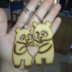 LLAVERO DE OSITO PAREJA – OSITO Y OSITA CON CORAZÓN 💕