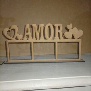 PORTARETRATO AMOR HORIZONTAL – MDF 3 MM – 30 x 20 cm 🖼️💕